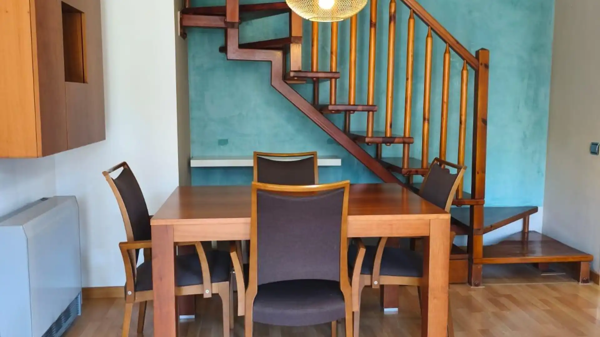 Dining room of Duplex for rent in Manresa  with Parquet flooring, Terrace and Furnished