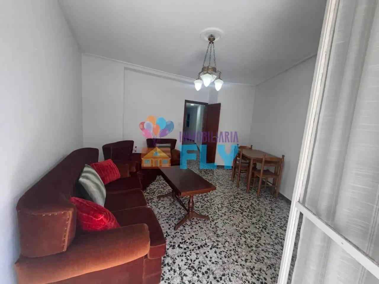 Living room of Flat for sale in Ourense Capital   with Terrace, Furnished and Balcony