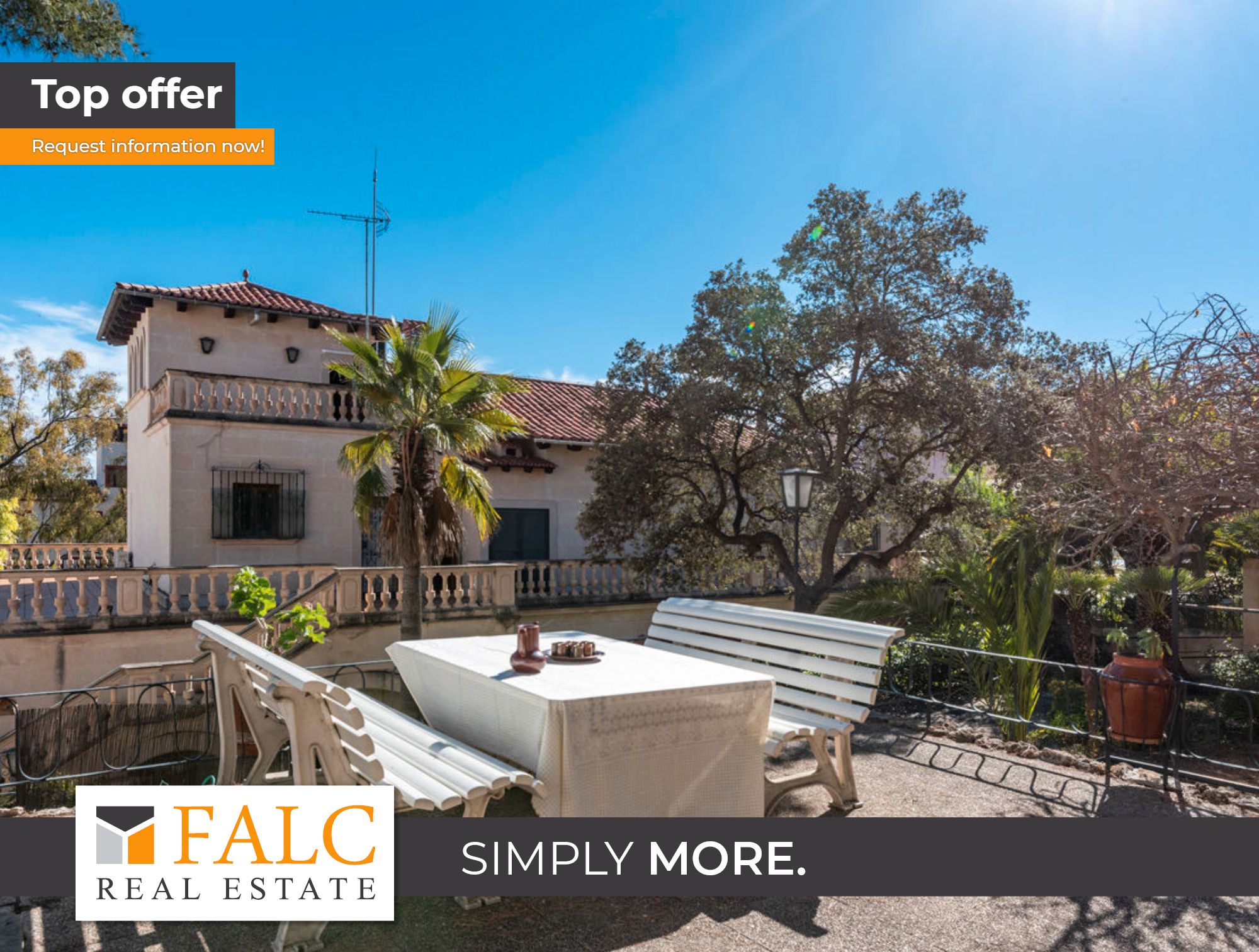 Vista exterior de Casa o xalet en venda en  Palma de Mallorca amb Aire condicionat, Jardí privat i Moblat