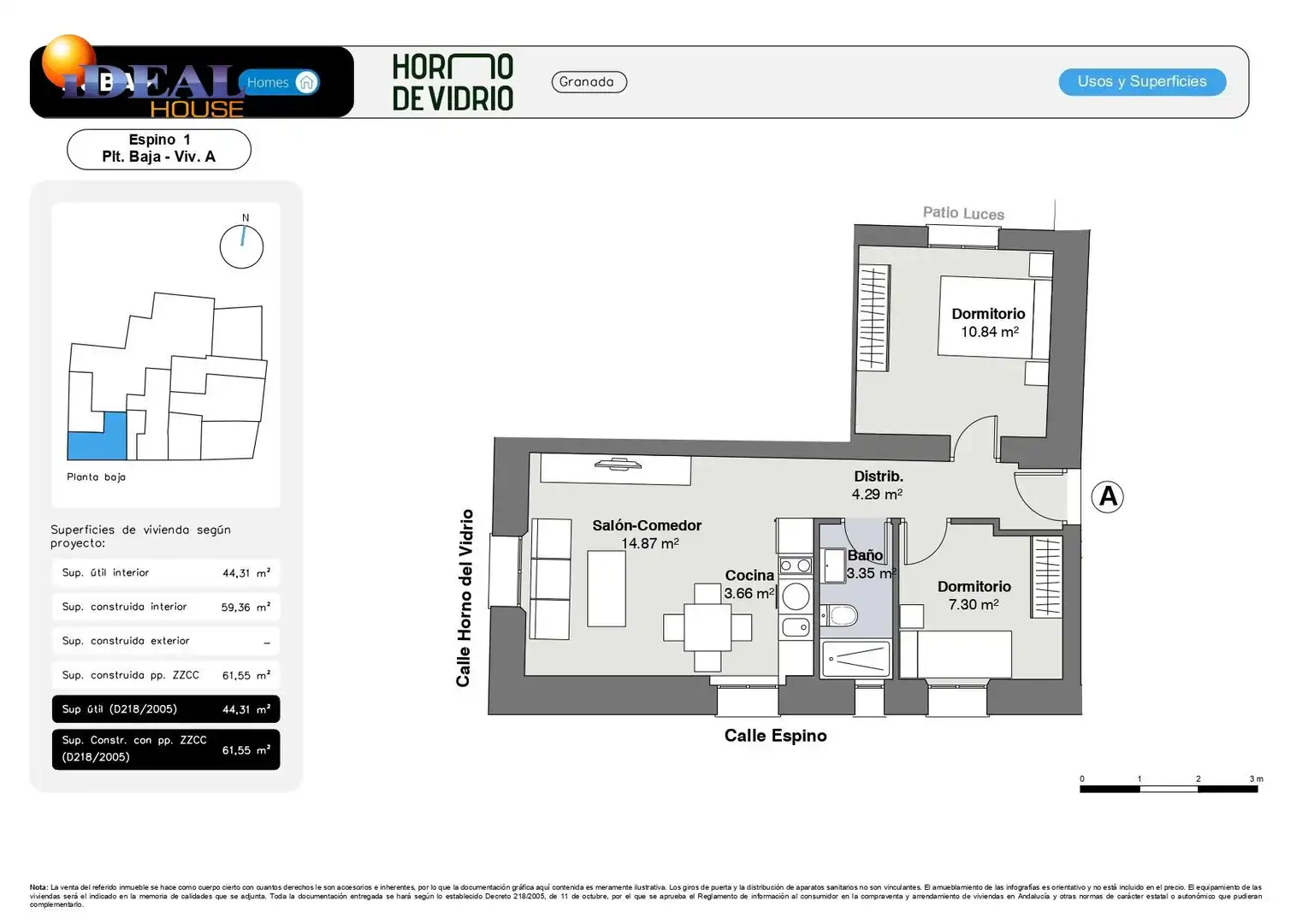 Flat for sale in Granada  with Air Conditioner