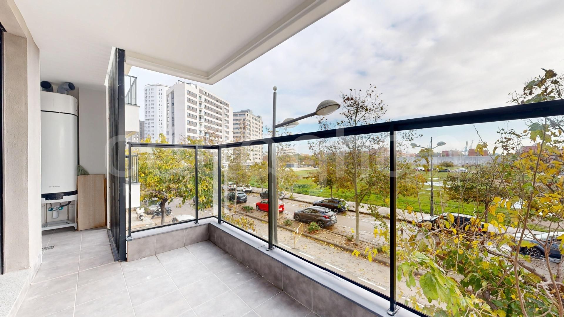 Balcony of Flat for sale in  Valencia Capital  with Air Conditioner, Terrace and Storage room