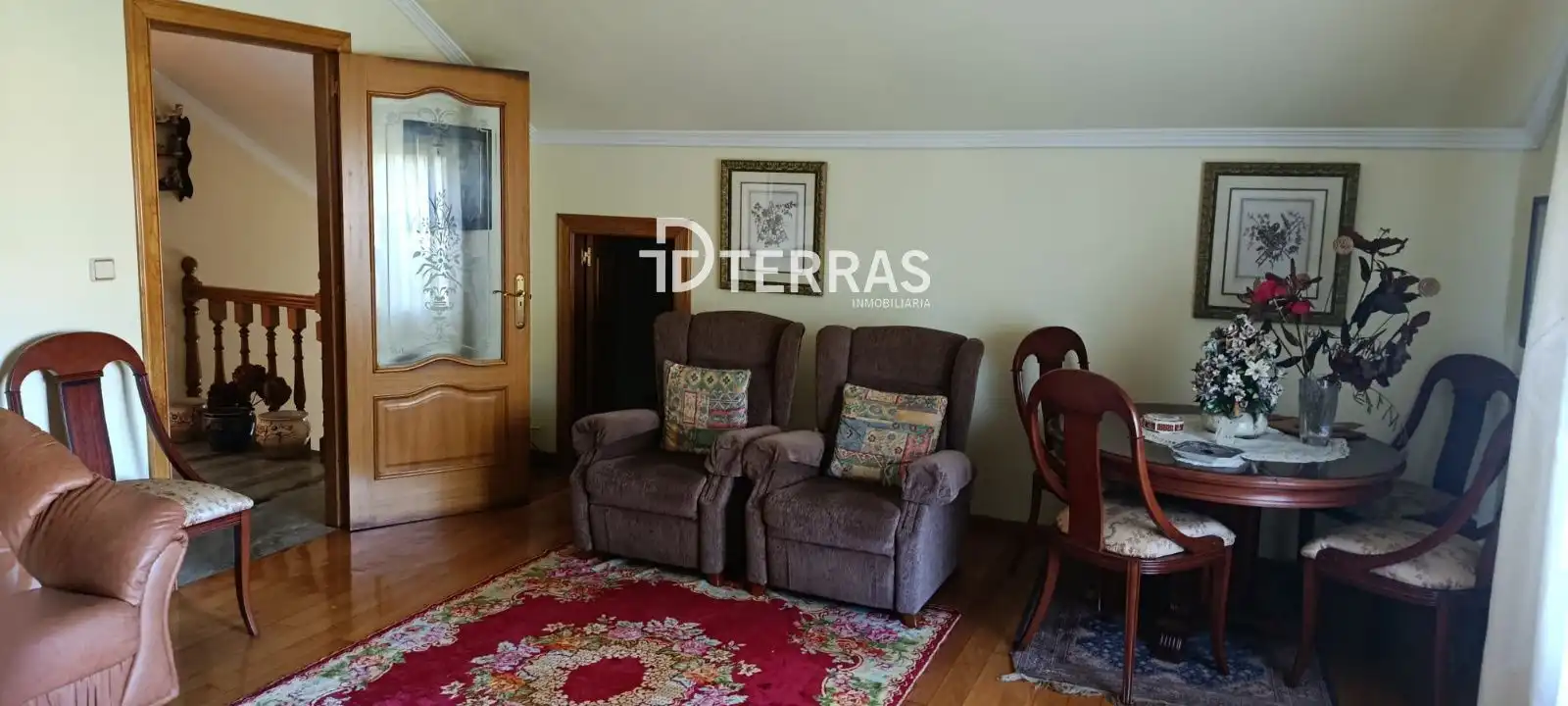 Sala de estar de Casa o chalet en venta en Vilaboa con Calefacción, Jardín privado y Terraza