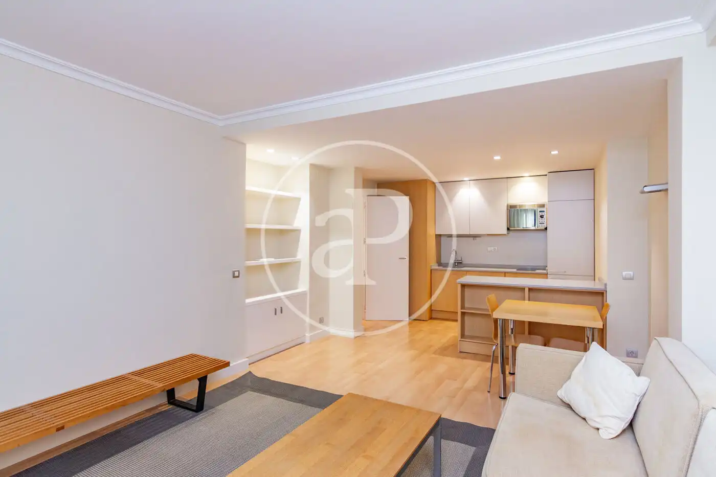 Wohnzimmer von Wohnung zur Miete in Madrid mit Klimaanlage, Heizung und Möbliert