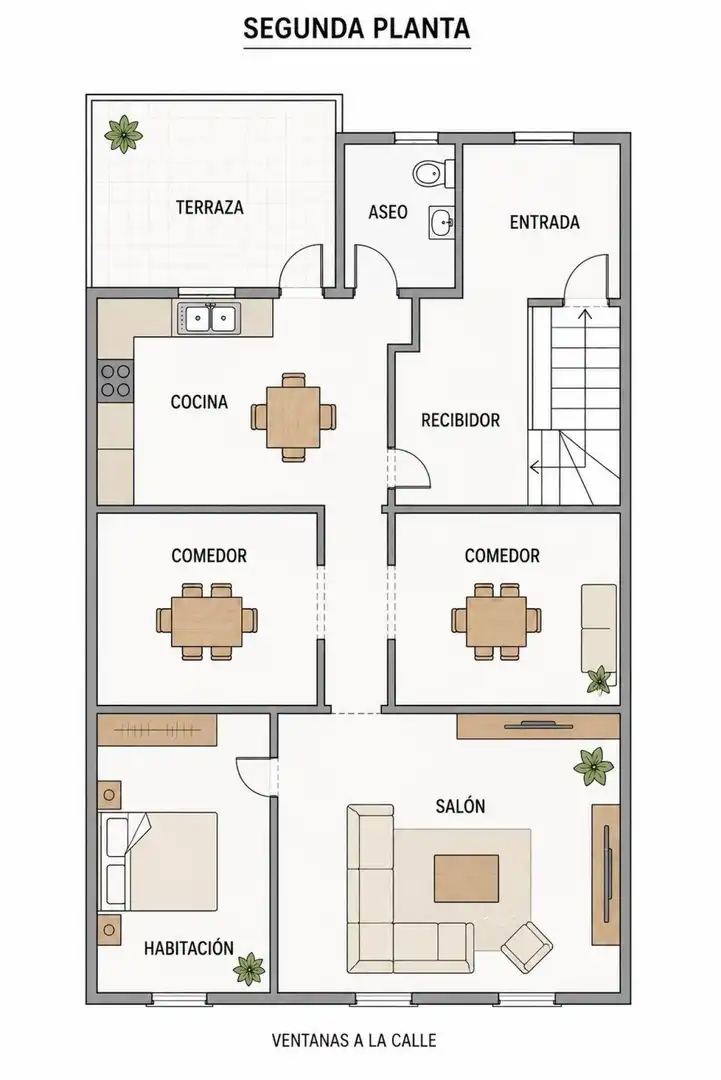 Casa adosada en venta en Almansa con Terraza