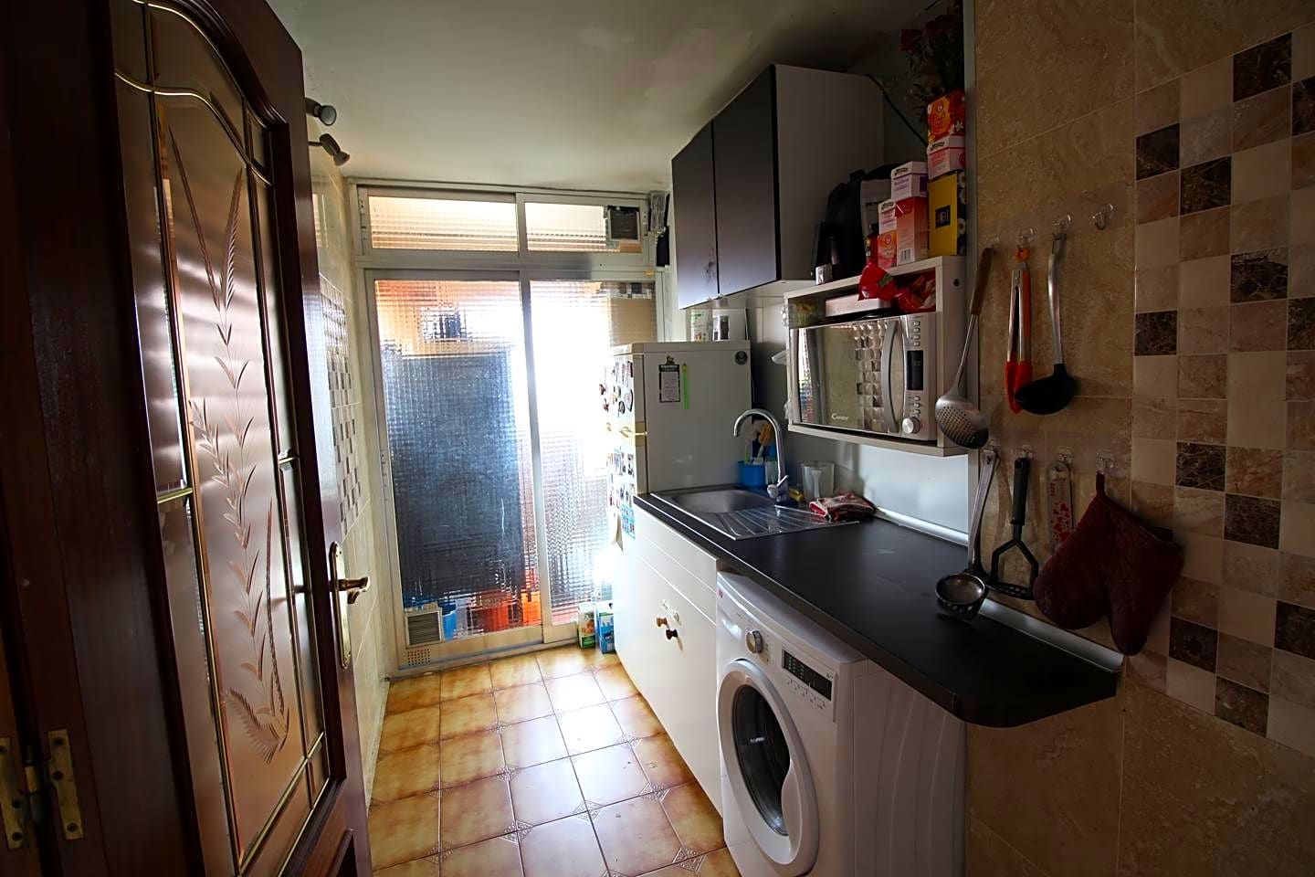 Kitchen of Flat for sale in  Madrid Capital  with Air Conditioner and Furnished