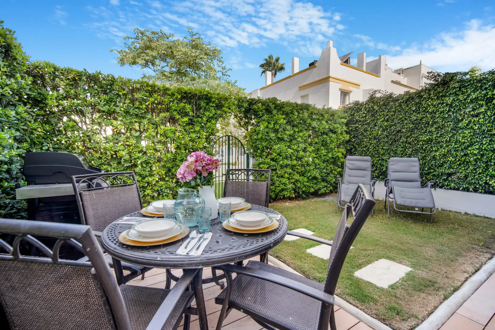 Terrassa de Casa adosada en venda en Marbella amb Aire condicionat, Jardí privat i Terrassa