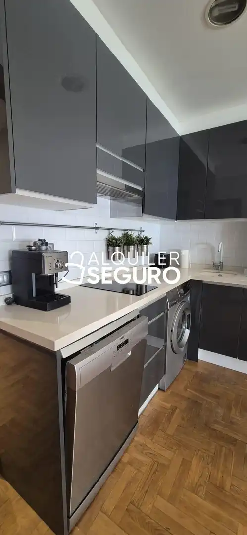Kitchen of Flat for rent in Gijón   with Heating, Storage room and Furnished