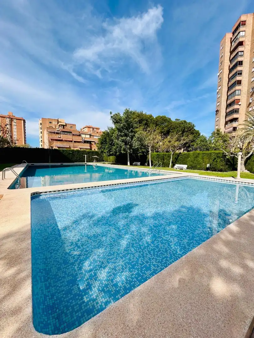 Piscina de Pis en venda en Alicante / Alacant amb Aire condicionat, Jardí privat i Moblat