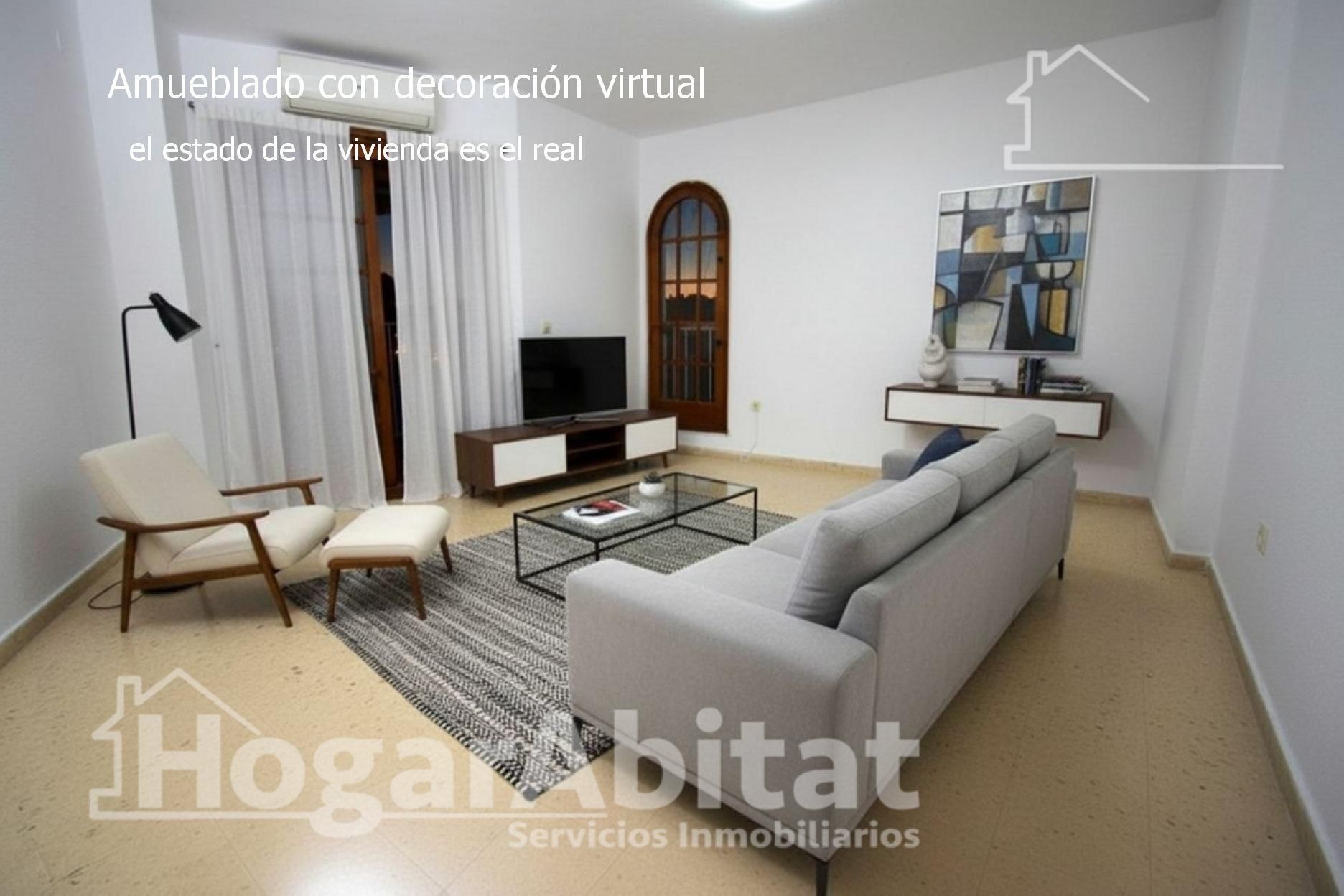 Sala de estar de Piso en venta en Alboraya con Aire acondicionado, Calefacción y Terraza