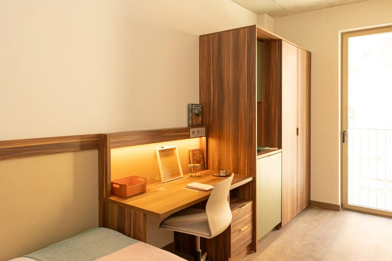 Schlafzimmer von Wohnung zur Miete in Barcelona mit Klimaanlage, Heizung und Möbliert