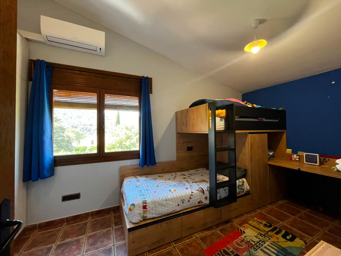 Bedroom of Houses for rent in Sant Martí de Llémena  with Air Conditioner, Heating and Private garden