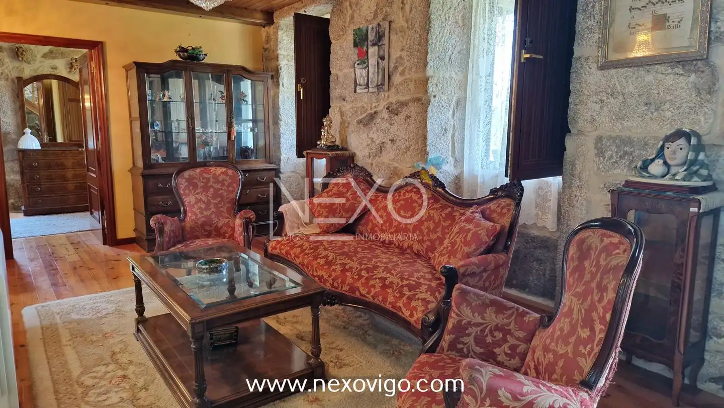 Wohnzimmer von Haus oder Chalet zum Verkauf in Mondariz mit Heizung, Privatgarten und Terrasse