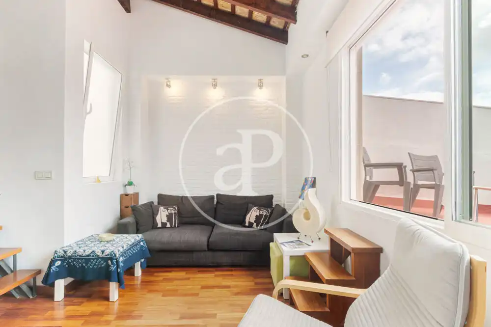 Sala de estar de Ático en venta en Valencia con Aire acondicionado, Calefacción y Terraza