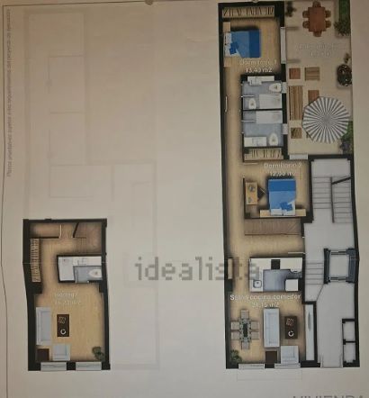 Dormitori de Pis en venda en  Sevilla Capital amb Aire condicionat, Calefacció i Terrassa