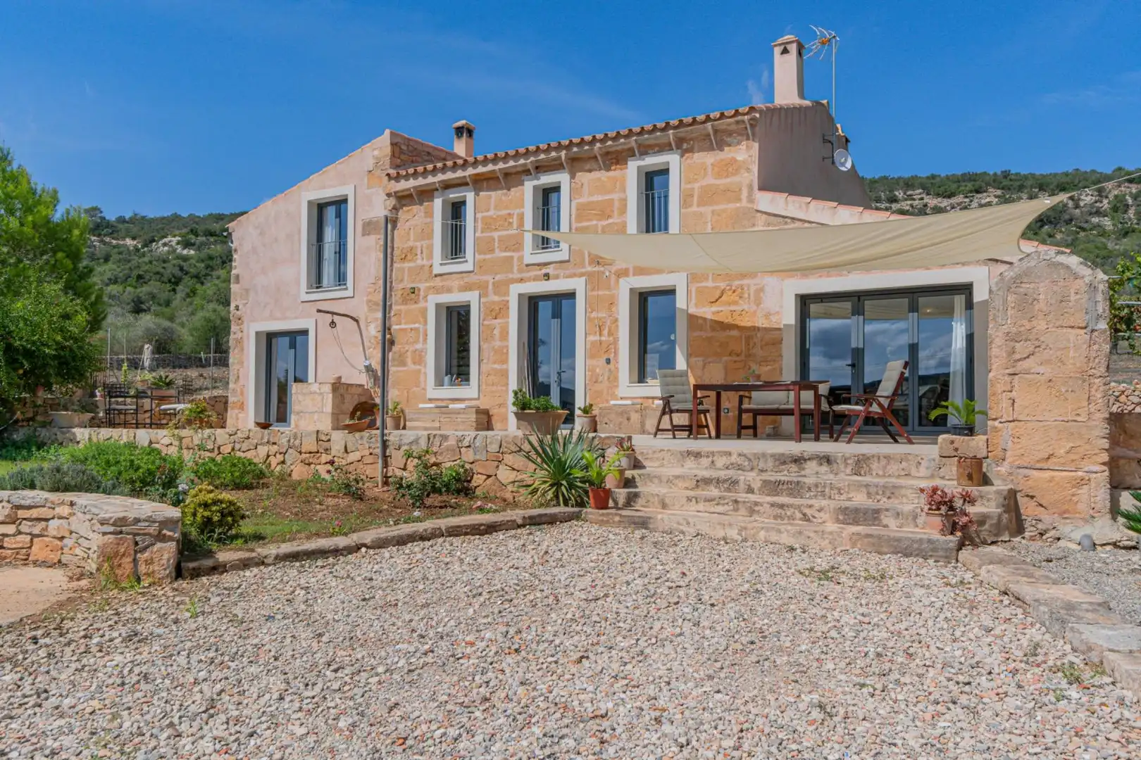 Außenansicht von Country house zur Miete in Manacor mit Klimaanlage, Heizung und Privatgarten