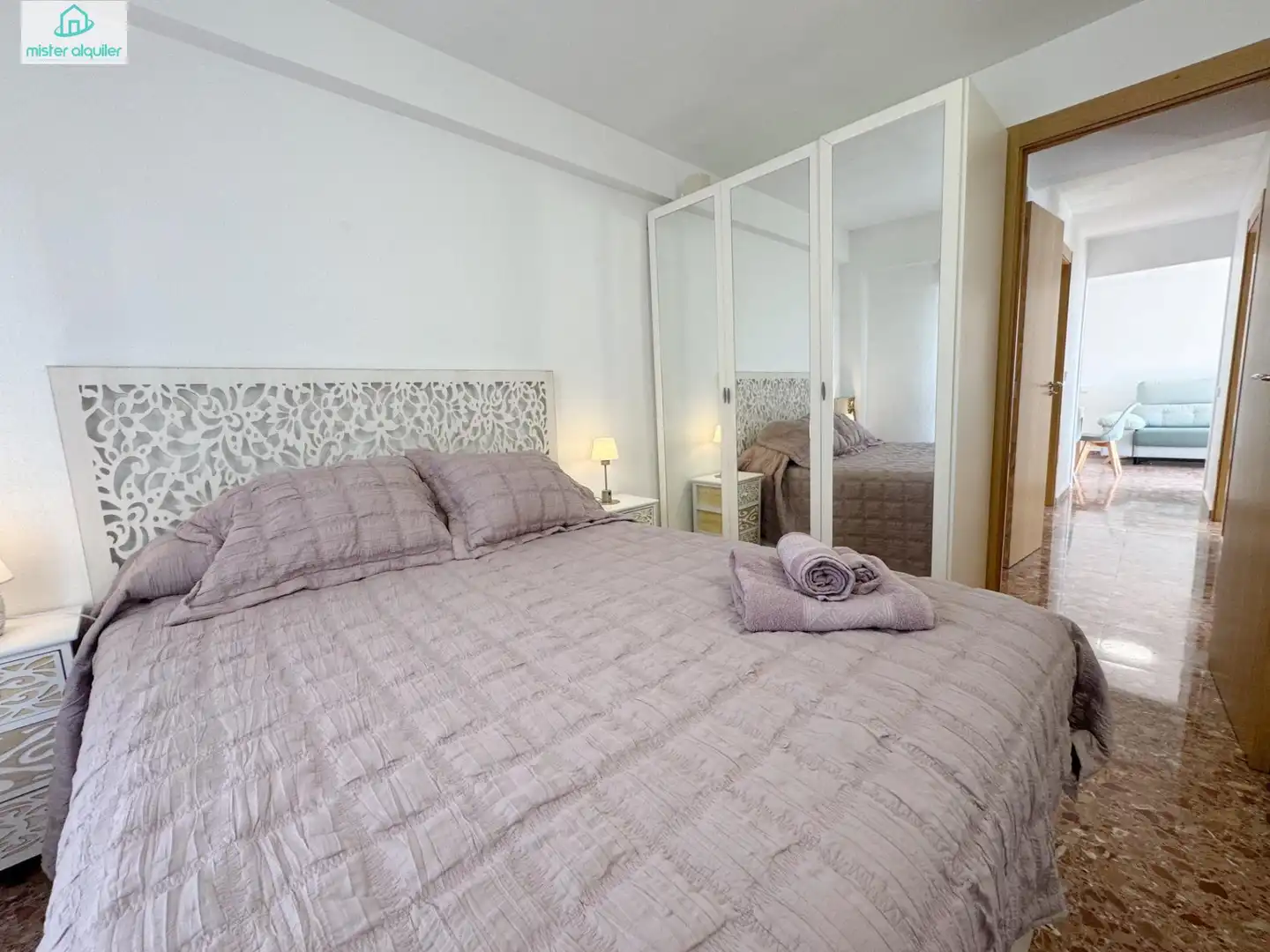 Bedroom of Apartments for rent in El Campello  with Air Conditioner, Terrace and Furnished