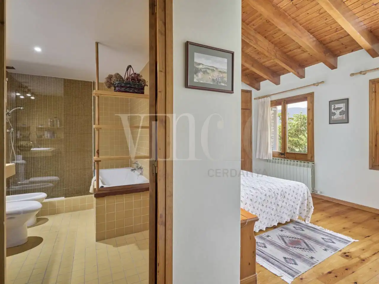 Bedroom of Houses for sale in Puigcerdà  with Heating, Private garden and Parquet flooring