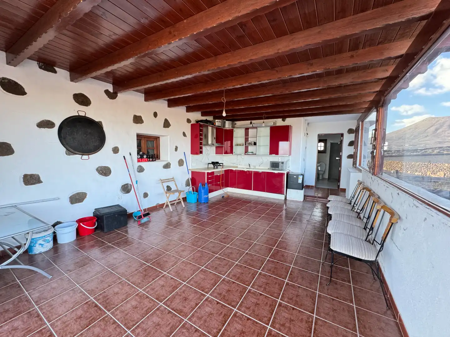 Küche von Country house zum Verkauf in Tías mit Privatgarten, Terrasse und Möbliert