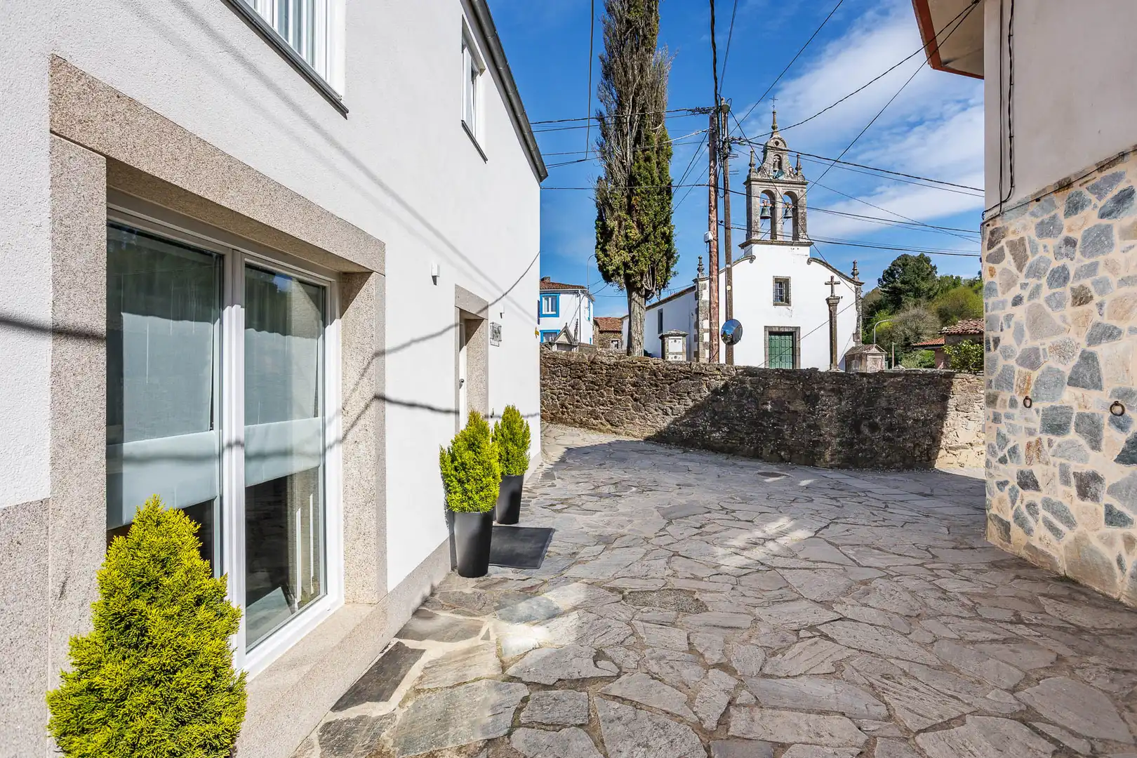 Vista exterior de Casa o chalet en venta en Melide con Amueblado