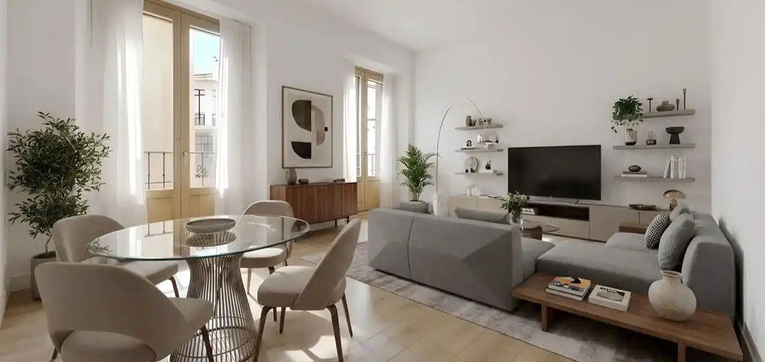 Sala de estar de Piso en venta en Madrid con Balcón