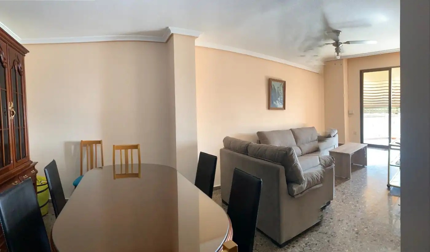Sala d'estar de Pis de lloguer en Valencia amb Jardí privat, Moblat i Balcó