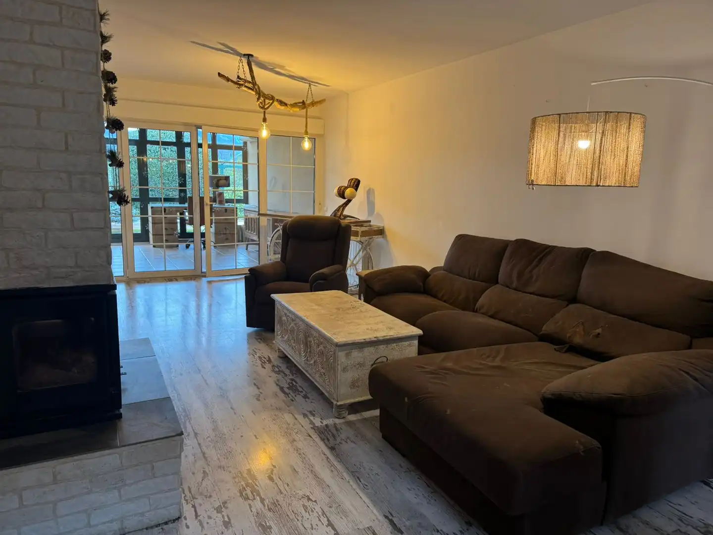 Sala d'estar de Casa adosada en venda en Guadarrama amb Calefacció, Jardí privat i Terrassa