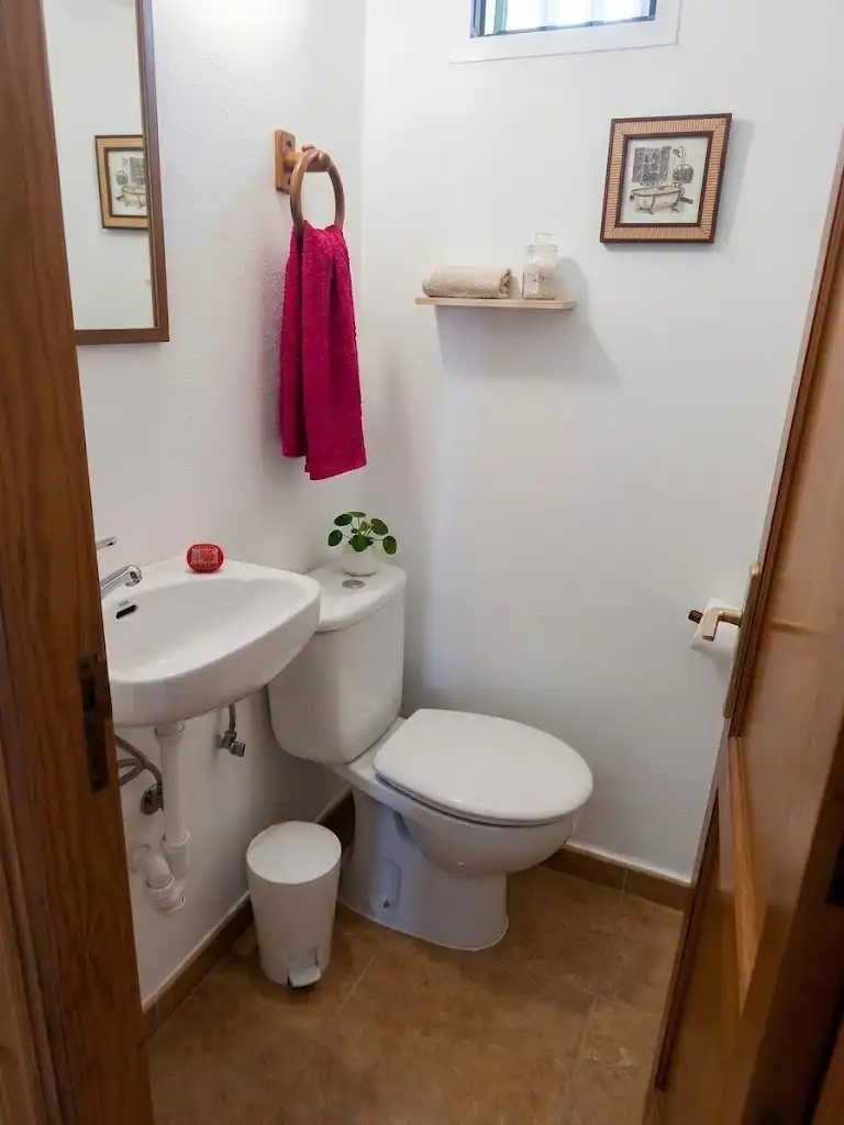 Bany de Casa o xalet en venda en La Oliva amb Jardí privat, Terrassa i Moblat