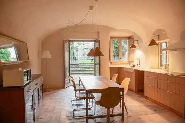 Kitchen of Flat for rent in Girona  with Heating, Terrace and Furnished
