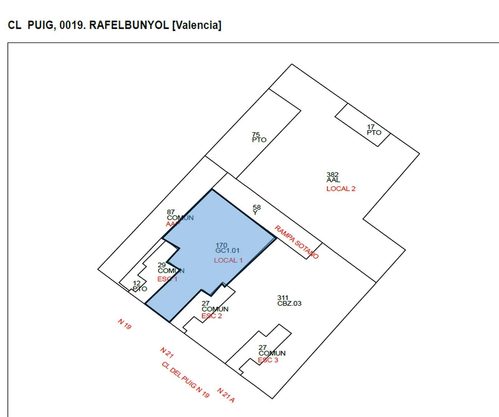 Premises for sale in Rafelbuñol / Rafelbunyol