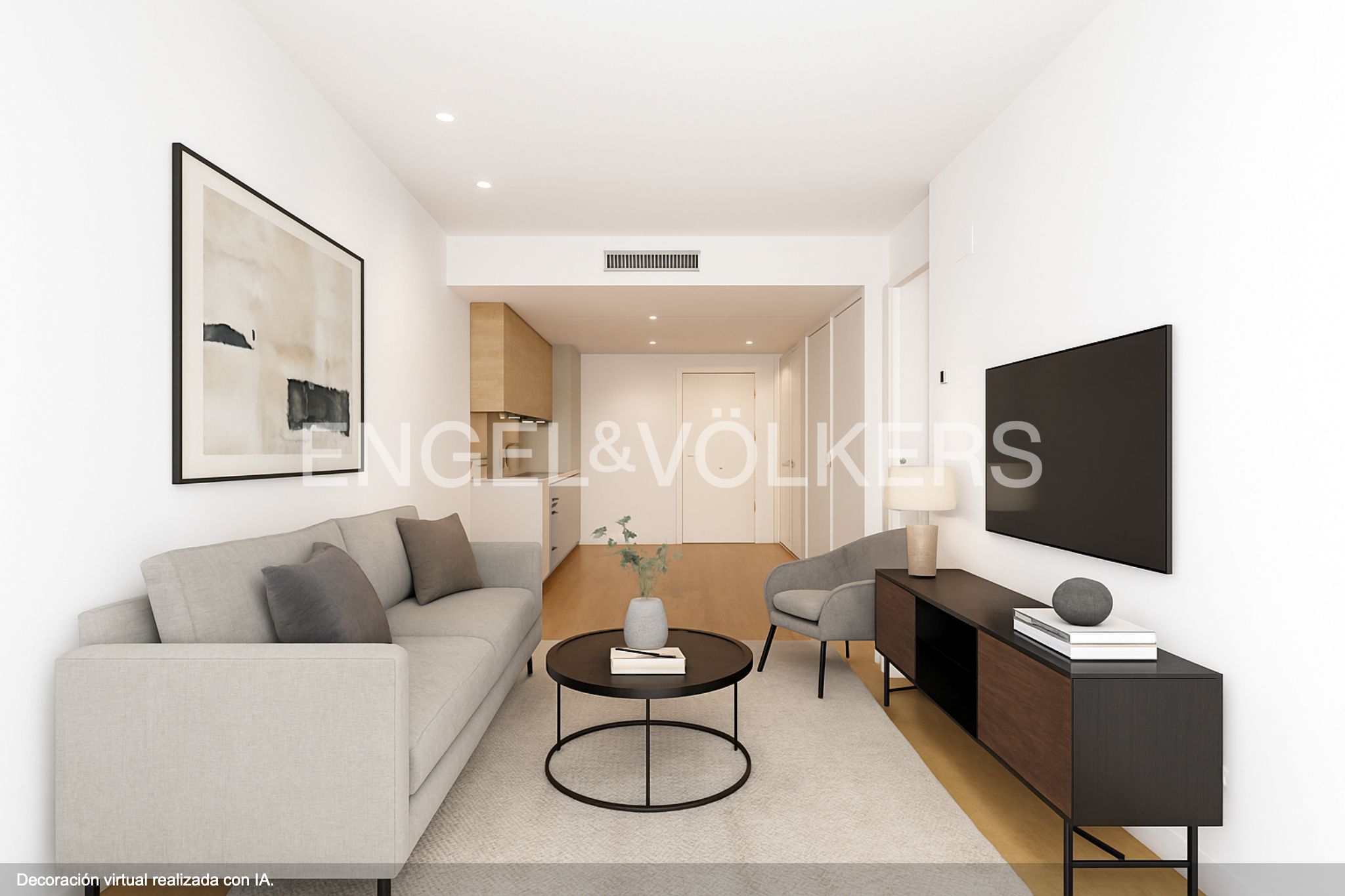 Living room of Apartment for sale in  Barcelona Capital  with Air Conditioner, Heating and Parquet flooring