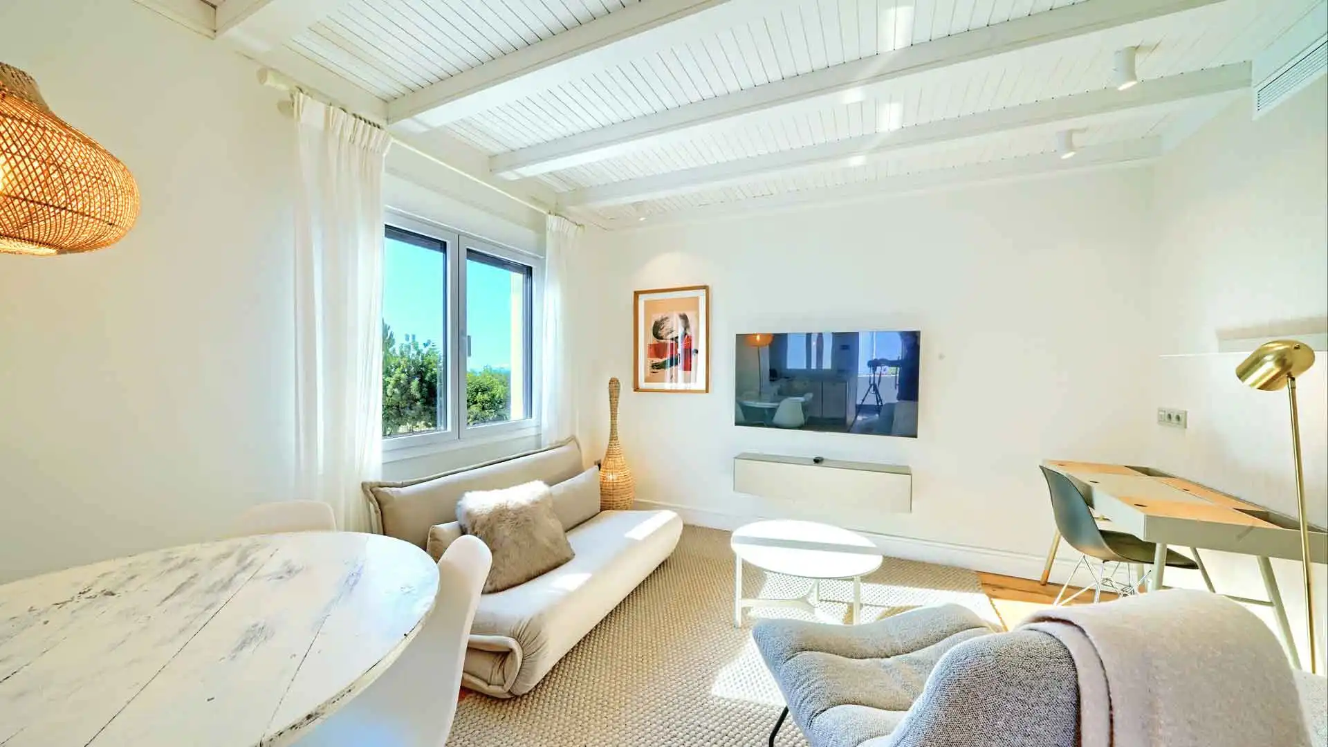 Sala de estar de Casa adosada en venta en Marbella con Aire acondicionado, Jardín privado y Terraza