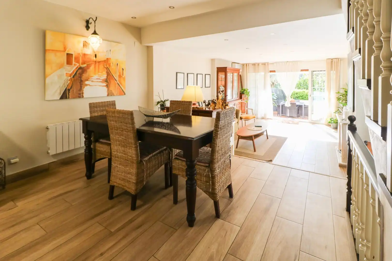 Comedor de Casa o chalet de alquiler en Calafell con Aire acondicionado, Parquet y Terraza