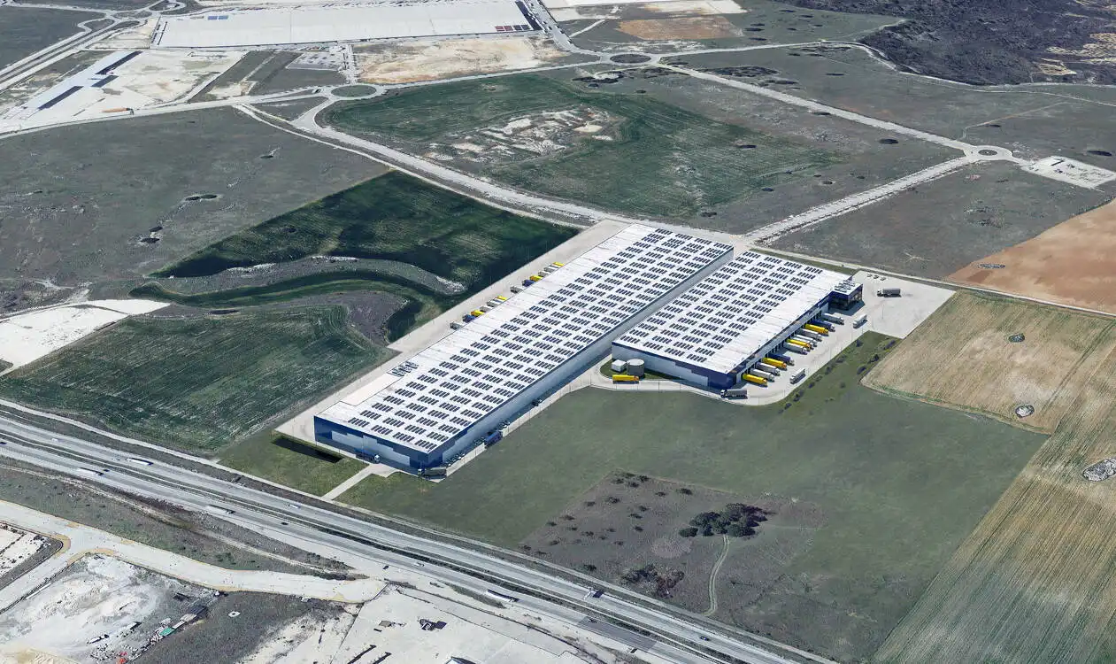 Vista exterior de Nave industrial de alquiler en Torija