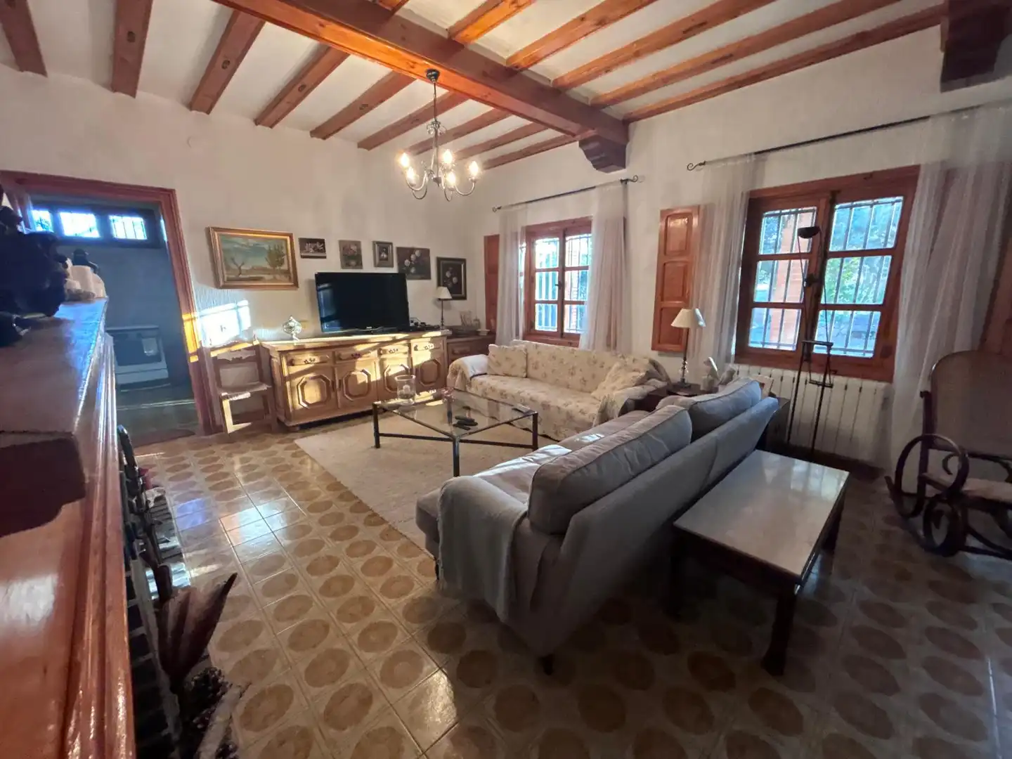 Living room of Country homes for sale in Villanueva de la Jara  with Furnished