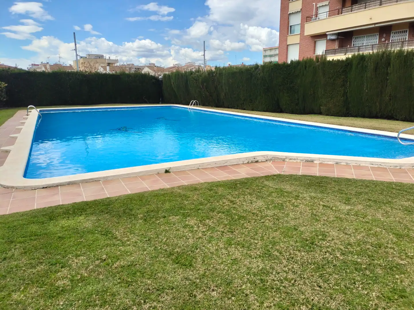 Swimming pool of Ground floor for rent in Cunit  with Heating, Private garden and Furnished
