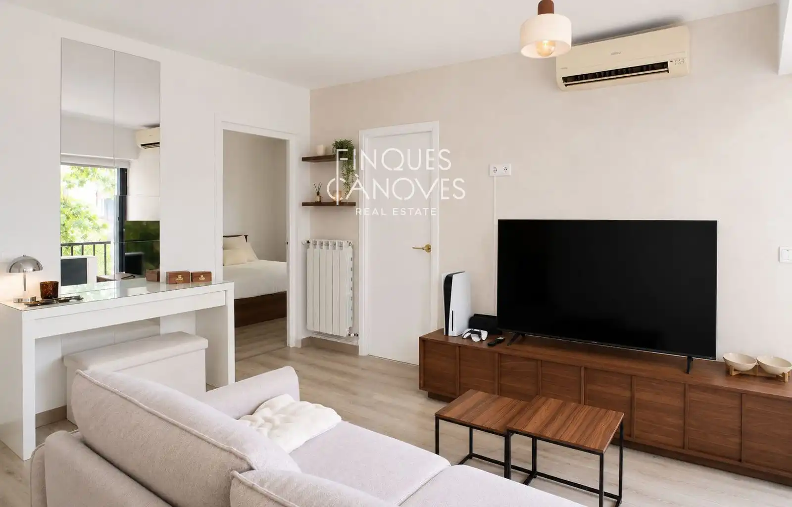 Sala d'estar de Pis en venda en Girona amb Aire condicionat, Calefacció i Terrassa