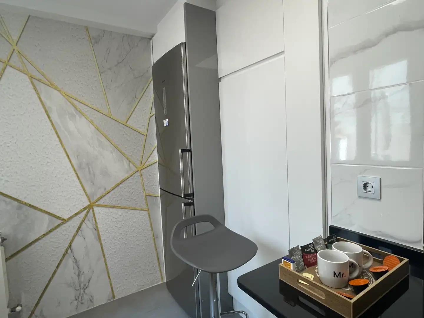 Kitchen of Flat for rent in Gijón   with Heating, Terrace and Furnished