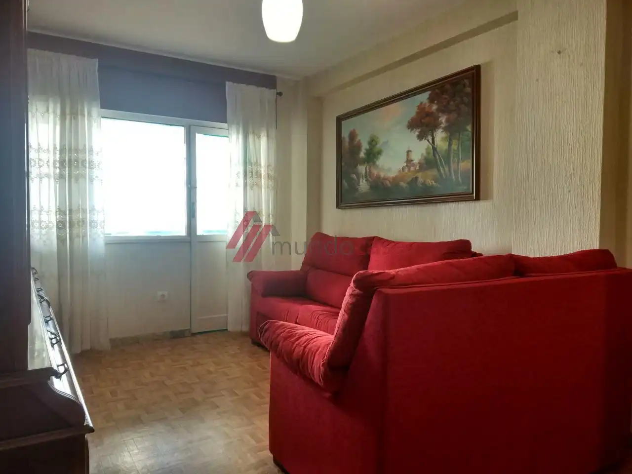 Living room of Flat for sale in Ferrol  with Terrace, Storage room and Furnished