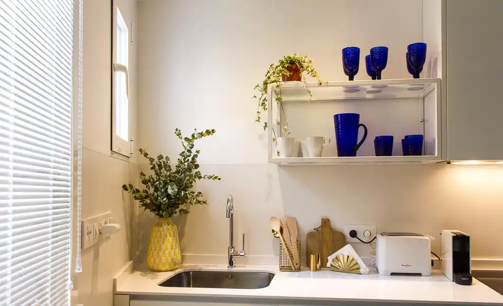 Cocina de Piso de alquiler en Madrid con Aire acondicionado y Amueblado
