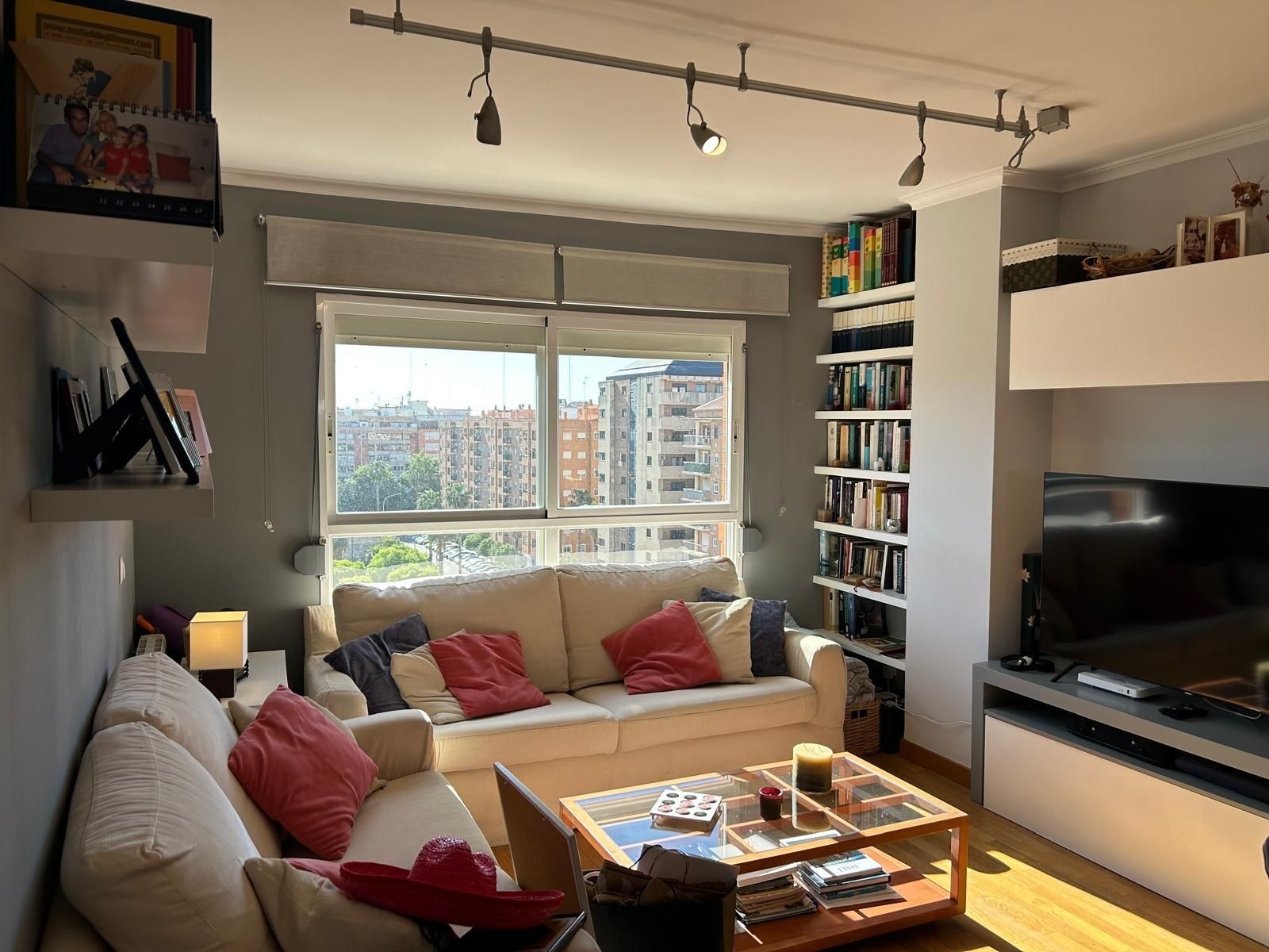 Sala d'estar de Pis de lloguer en  Valencia Capital amb Aire condicionat i Parquet