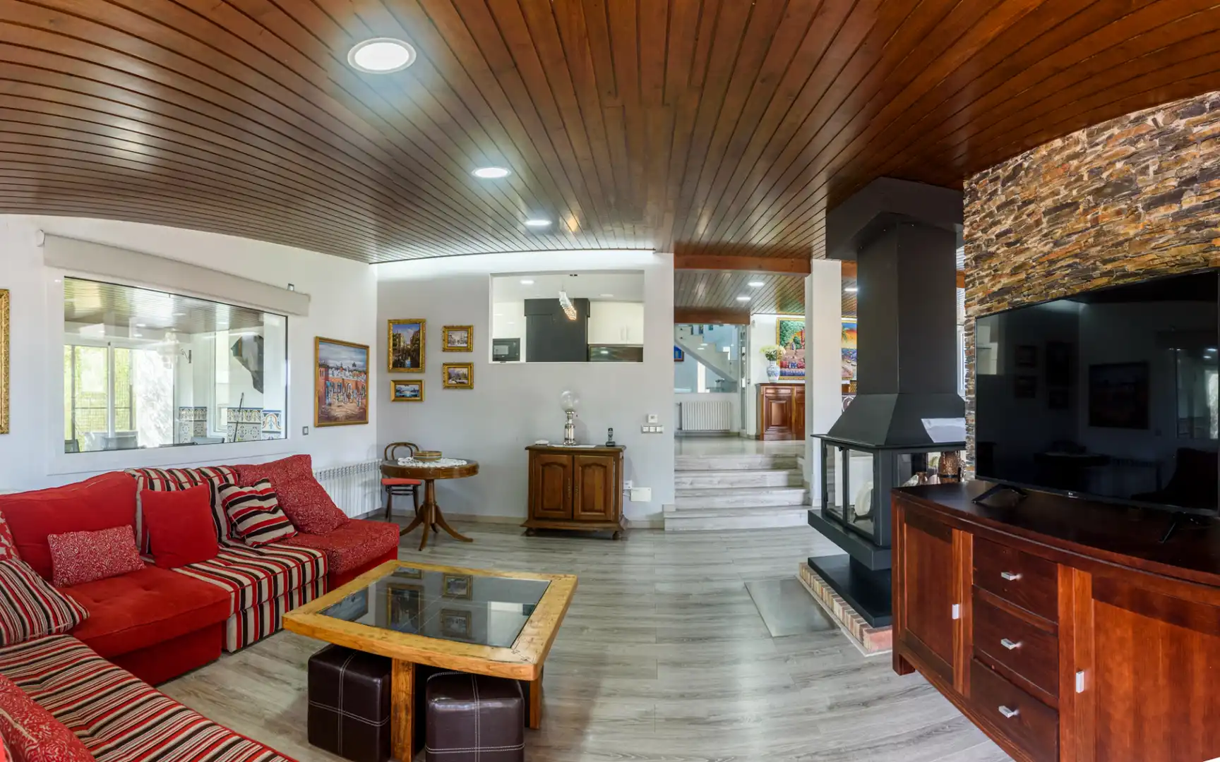 Wohnzimmer von Haus oder Chalet zum Verkauf in Agullana mit Klimaanlage, Heizung und Privatgarten