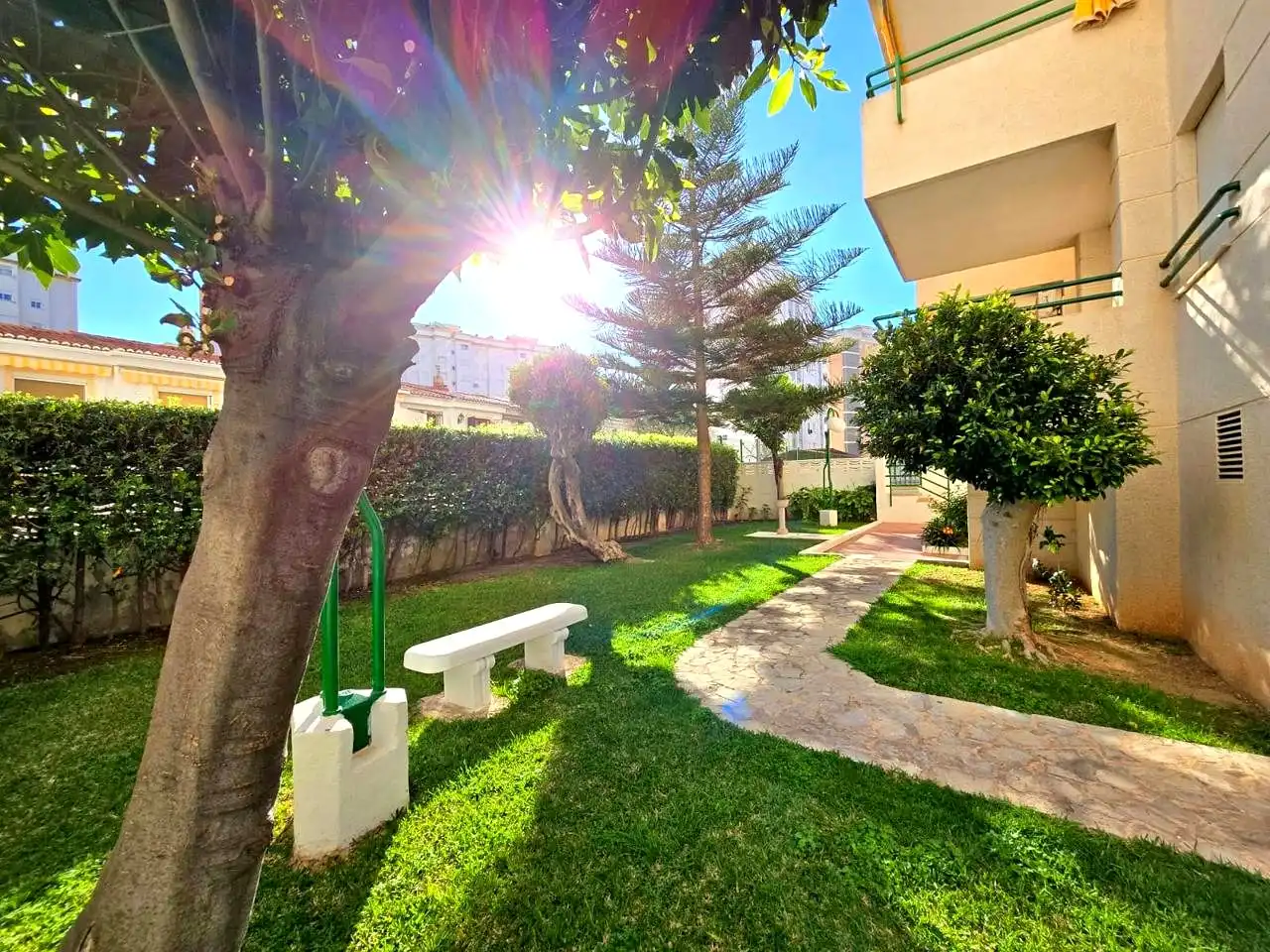 Jardí de Apartament de lloguer en Gandia amb Aire condicionat, Parquet i Terrassa