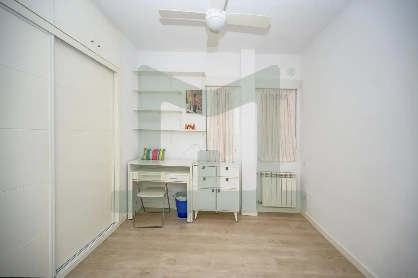 Schlafzimmer von Wohnung zur Miete in Madrid mit Klimaanlage, Heizung und Terrasse