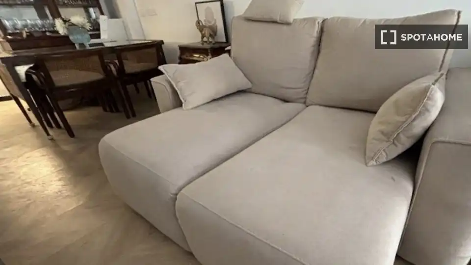 Wohnzimmer von Wohnung zur Miete in Madrid mit Klimaanlage, Heizung und Möbliert