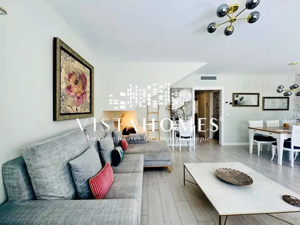 Wohnzimmer von Einfamilien-Reihenhaus zum Verkauf in San Agustín del Guadalix mit Klimaanlage, Heizung und Terrasse