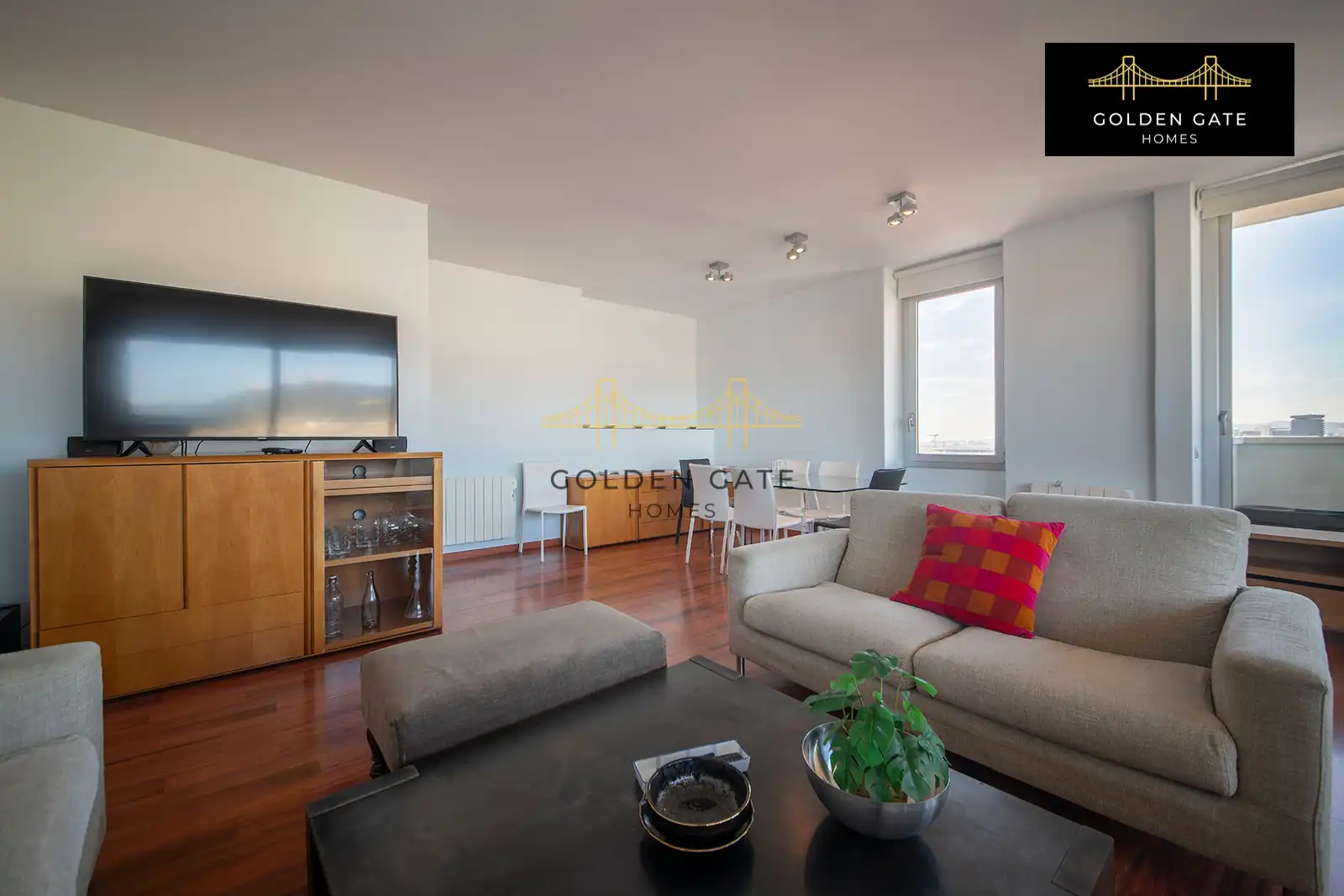 Sala de estar de Piso de alquiler en Barcelona con Aire acondicionado, Calefacción y Parquet
