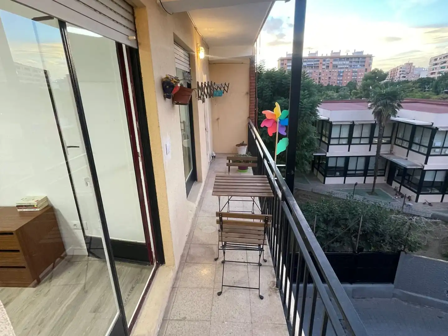 Balcony of Flat for rent in Valencia  with Air Conditioner, Heating and Terrace
