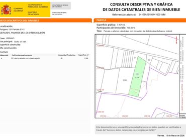 Terreno residencial en venta en Pajares de los Oteros