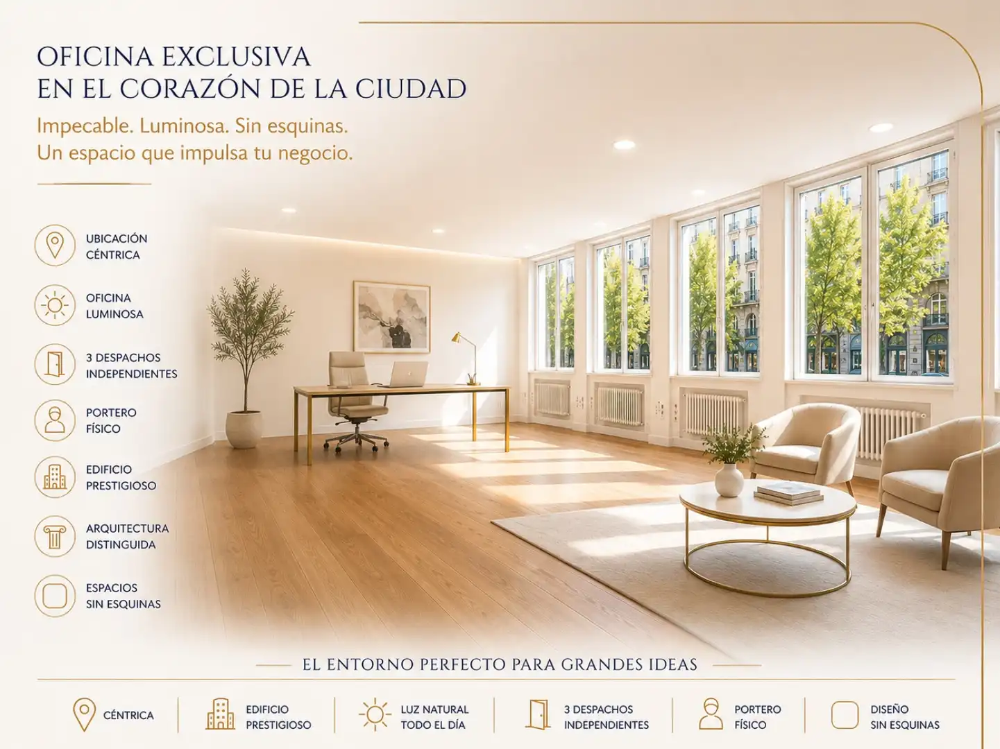 Sala d'estar de Oficina de lloguer en Oviedo  amb Calefacció