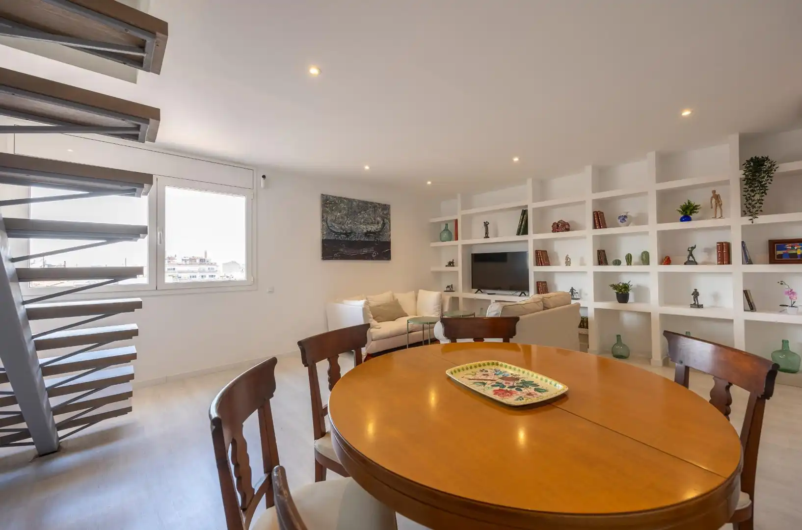 Sala de estar de Ático en venta en Barcelona con Aire acondicionado